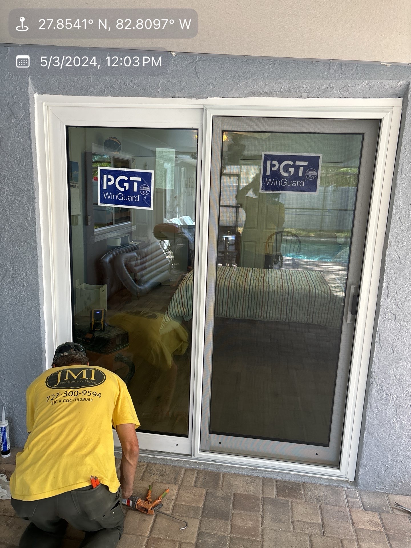 Completed Sliding Glass Door Install
